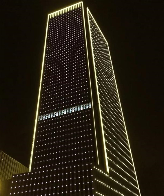 福州商务大厦外墙亮化效果图片