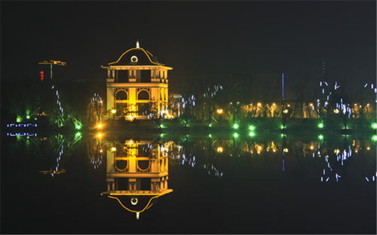【公园景观亮化工程】山东省潍坊市公园景观夜景亮化