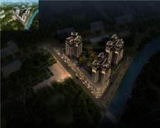 【楼体泛光照明公司】许昌市住宅小区楼体泛光照明工程