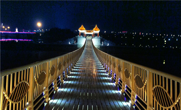 信阳桥梁亮化这么做才好看，三种照明方式是灵活运用