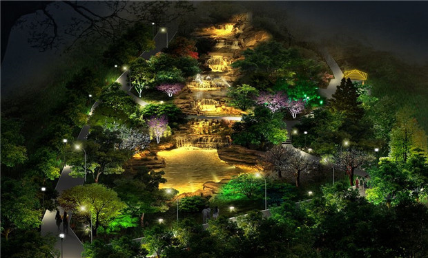 大型园林亮化效果图设计方案
